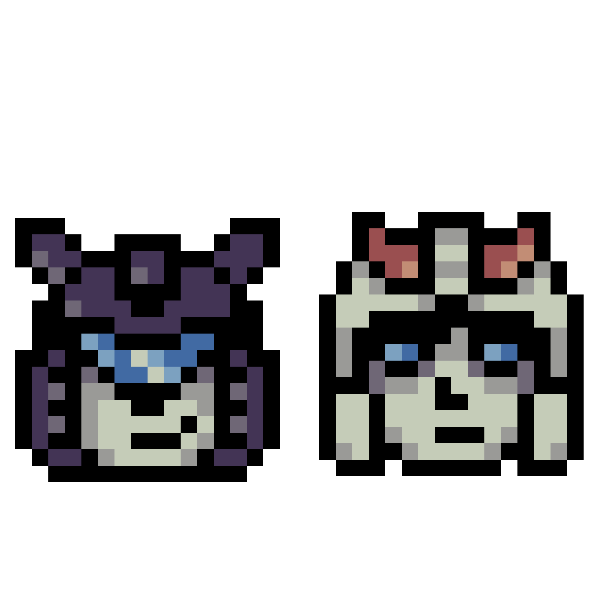 Pixel art icons of Jazz and Prowl